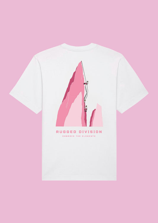 Alpine T-skjorte (hvit/rosa)
