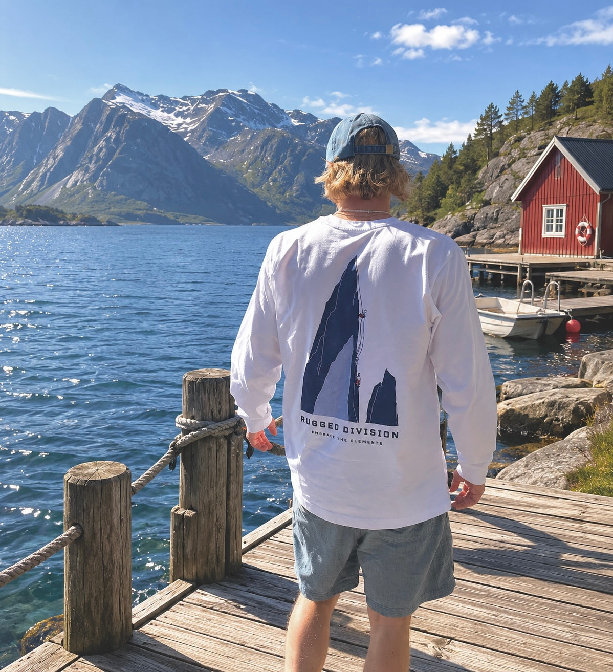 Long sleeve hvit