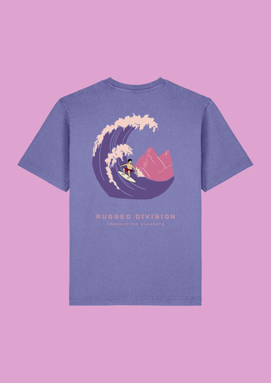 Vintage Surf T-skjorte (Lilla)