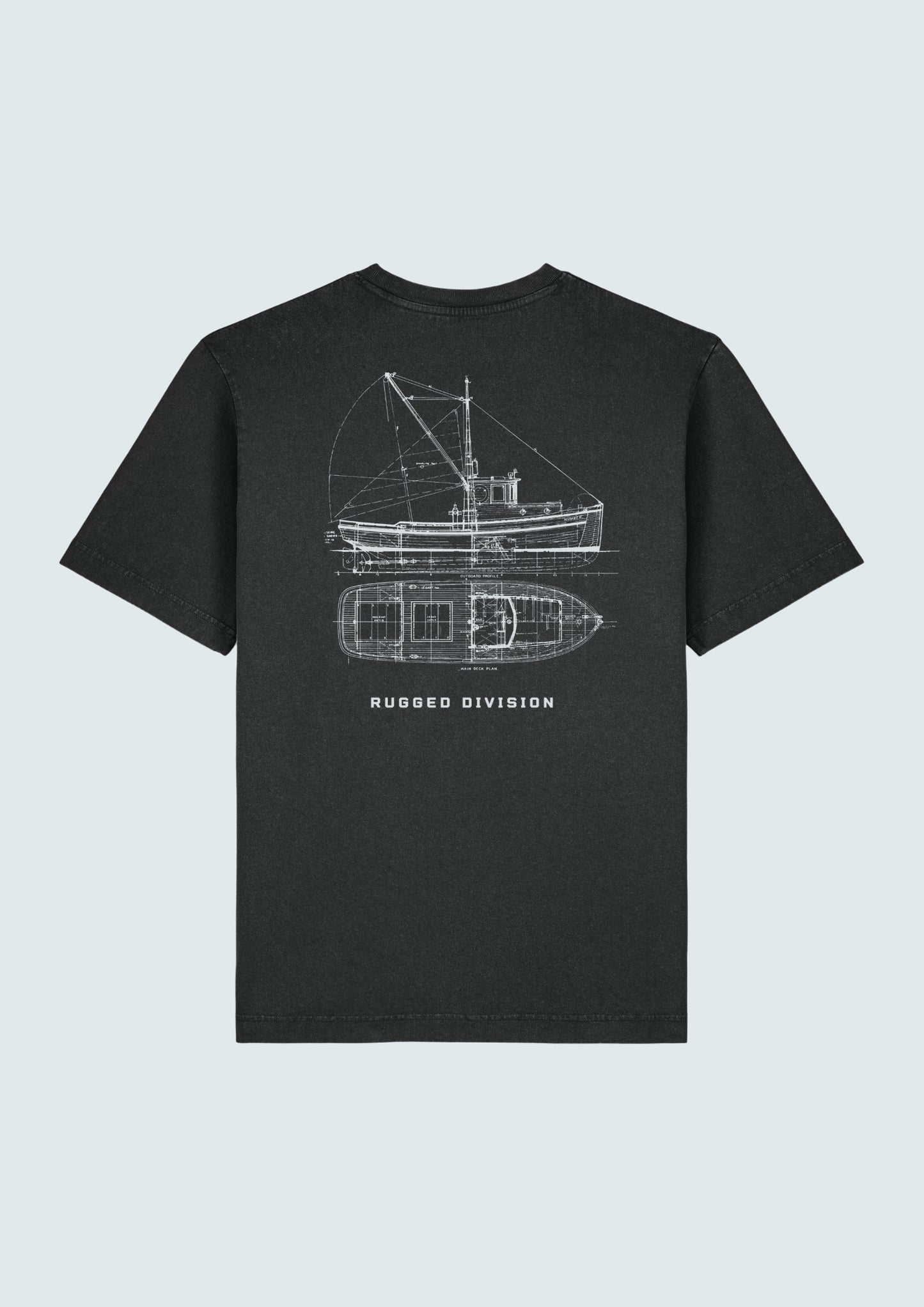 Vintage Fishing T-skjorte (Svart)
