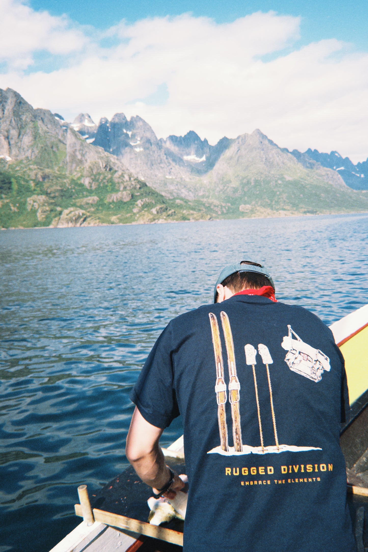 Retro Ski T-skjorte (marineblå)